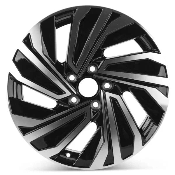 17x7 5x112mm Black Machined Aluminum Wheel