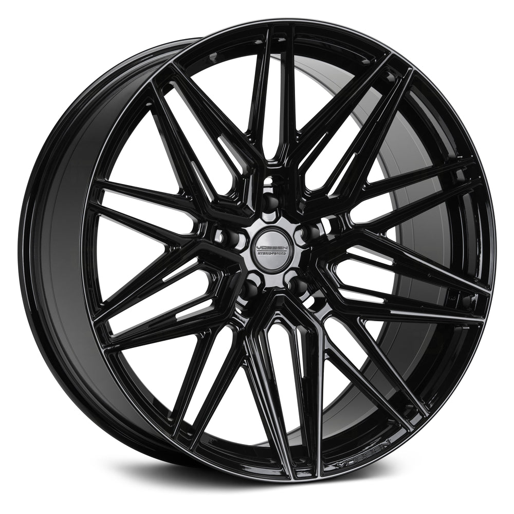 HF-7 19x8.5 Flat Face Wheel, Gloss Black