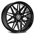 HF-7 19x8.5 Flat Face Wheel, Gloss Black