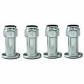 Weld Closed End Lug Nuts 12mm x 1.5 Thread Shank Seat - Chrome (4 Pack)