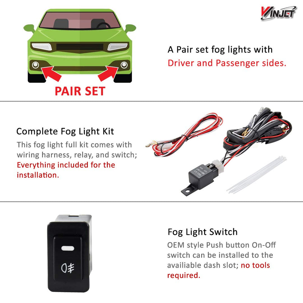 Fog Lights with Wiring Kit
