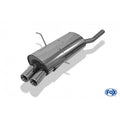Dual Flow Rear Muffler System with 76mm Type 13 Polished