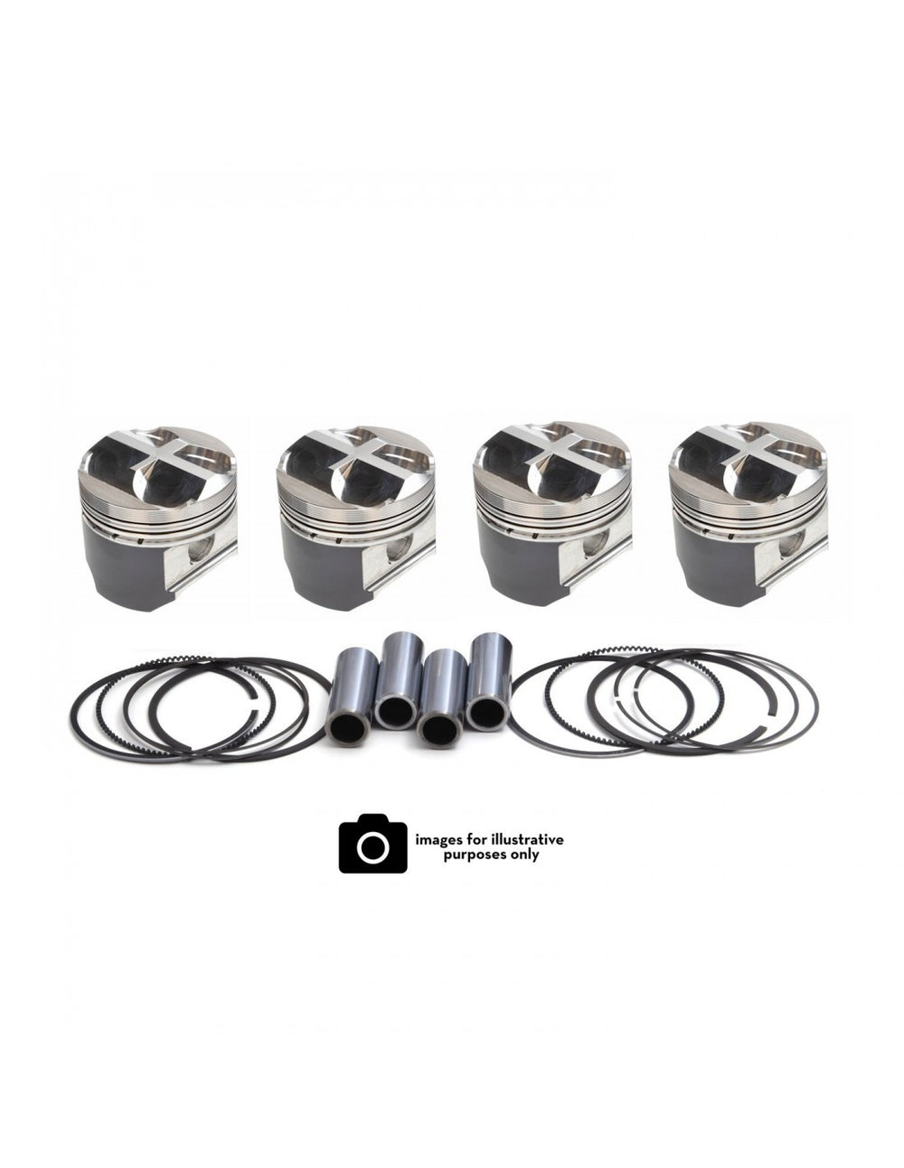 Forged Piston Set, 82.5mm Bore, 12.3:1 Compression Ratio