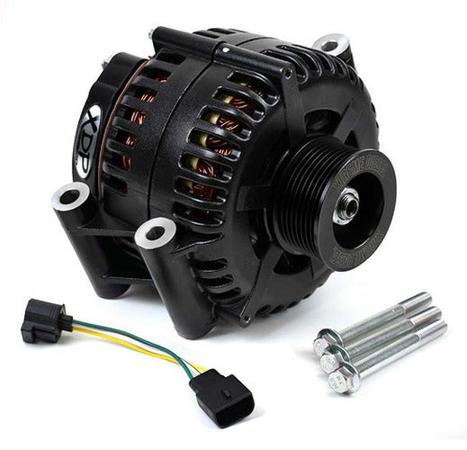 HD High Output 200 Amp Alternator, Wrinkle Black