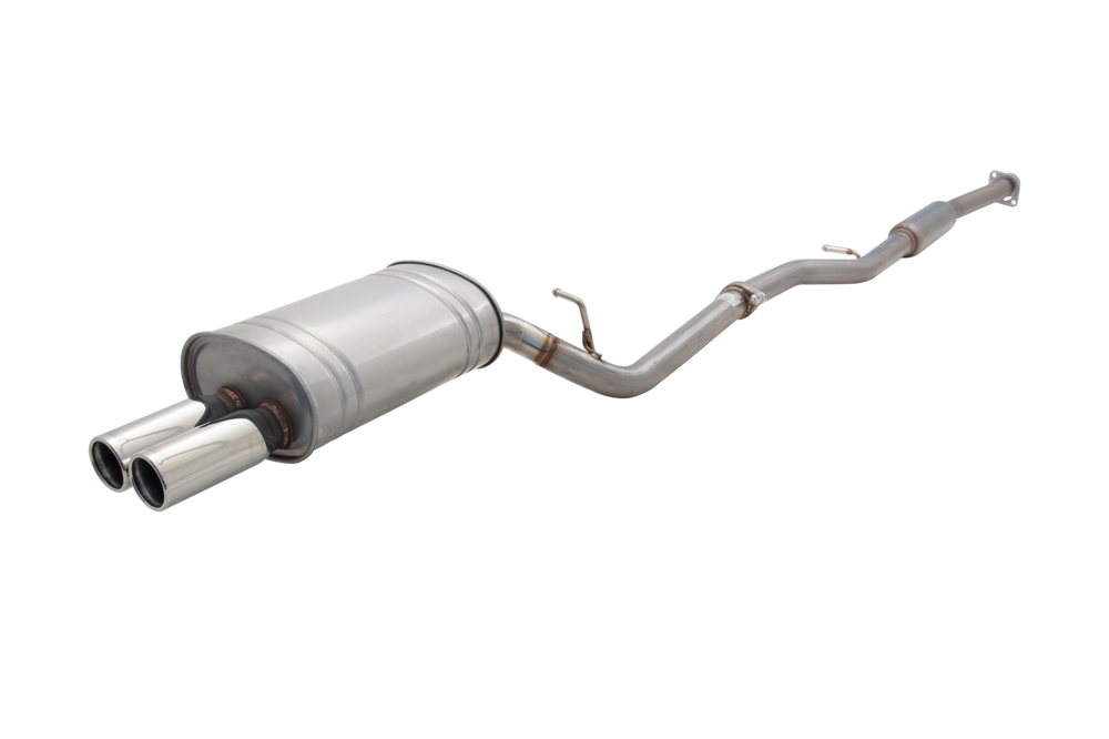 Cat Back Exhaust System 2.25" 409 Stainless Steel Oval Twin