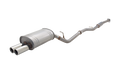 Cat Back Exhaust System 2.25" 409 Stainless Steel Oval Twin