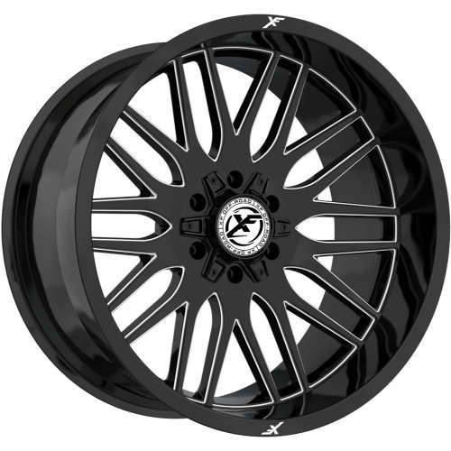 XF-240 24x12 Gloss Black Milled Custom Wheel