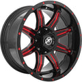 XF-215 20x10 Gloss Black/Black Chrome Wheel
