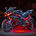 XK Glow Single Color XKGLOW LED Accent Light Motorcycle Kit Red - 8xPod + 2x8InStrips