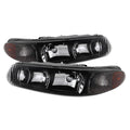 Crystal Headlight Assembly, Black Lens