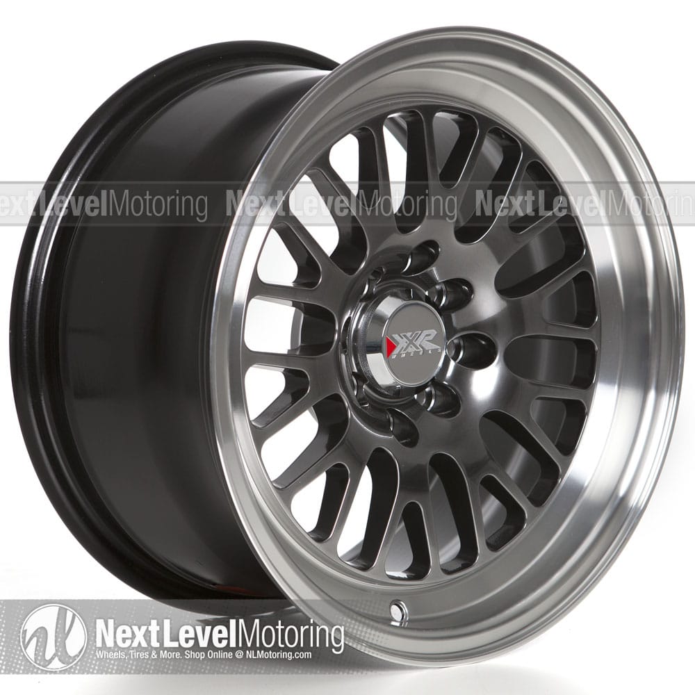 531 15x8 +20mm 4x100/4x114.3 Chromium Black Machined Lip Wheel