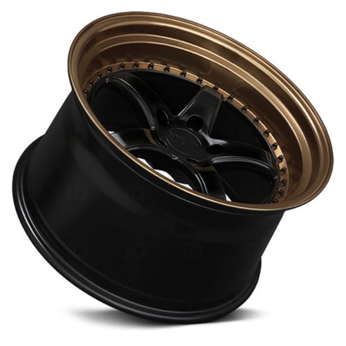 565 17x9.5 5x114.3 +35mm Black and Bronze Lip Wheel