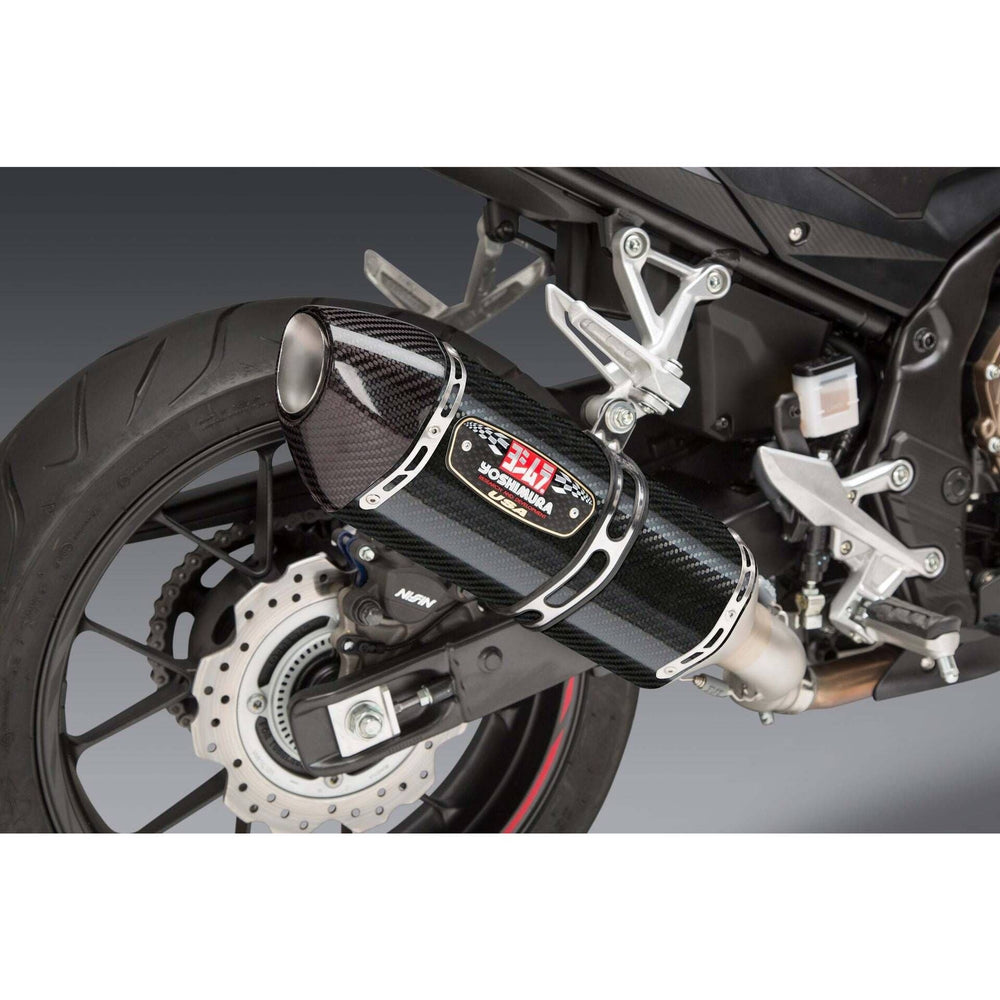 R-77 Stainless Slip-On Muffler w/ Carbon Fiber Sleeve