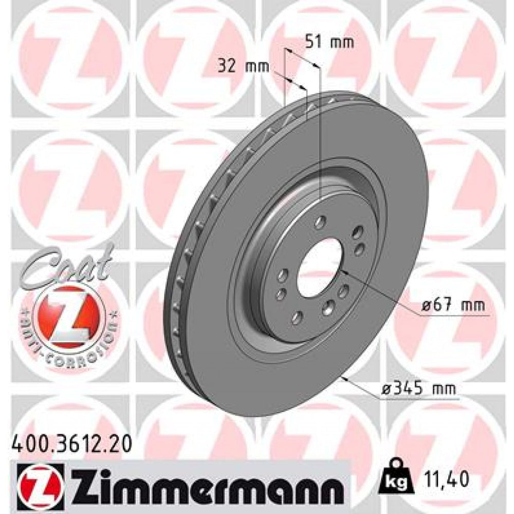 Front Brake Disc Set, 345mm x 32mm