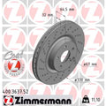 Front Axle Brake Discs Vented Perforated Coat Z 330mm x
