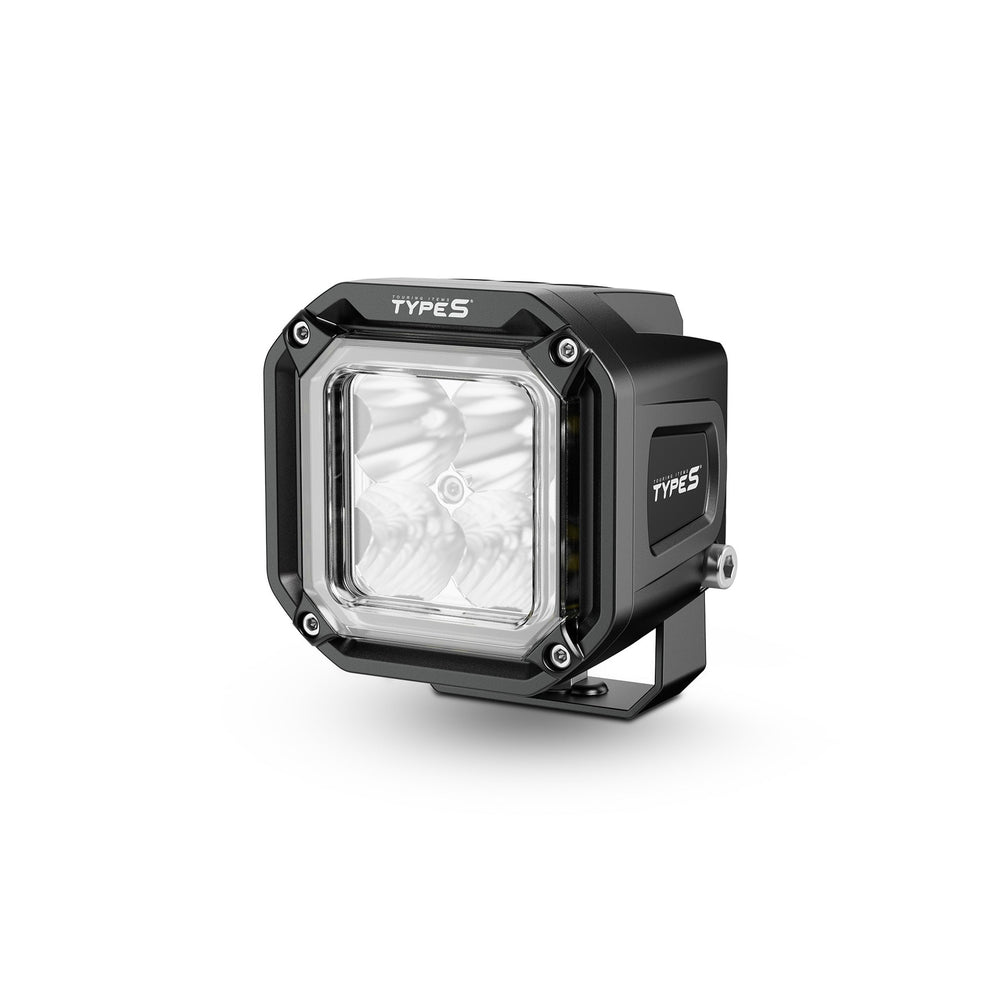 4" Flood Cube Light w/ Amber Accent Light