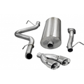 3.0 Inch Cat-Back Sport Single Side Exit Exhaust 4.0 Inch Polished Tips 07-10 Silverado Sierra Denal