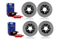 EBC Racing 12-16 Porsche 911 Turbo SG Floating Rotor Set w/ Redstuff Pads - Front and Rear