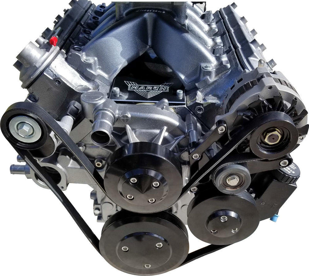 Chevy LS1-LS7 Pro-Track Serpentine Kit Black