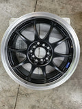 Enkei J10 16x7 5x100/114.3 38mm Offset 72.62mm Bore Dia Matte Black w/ Machined Lip Wheel