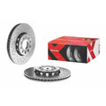 Brembo 92-94 Audi 100/96-05 A4/99-01 VW Passat Front Premium Xtra Cross Drilled UV Coated Rotor