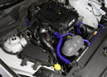 HPS Performance Black Intercooler Hot Charge Pipe and Cold Side with Blue Hoses 15-17 Ford Mustang Ecoboost 2.3L Turbo