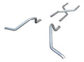 Crossmember Exhaust System 65-70 B-Body Split Side Dual Exit 2.5 in Intermediate And Tail Pipe Turbo Pro Muffler Hardware Incl Tip Not Incl Natural Finish 409 Stainless Steel Pypes Exhaust