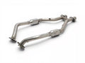 Exhaust H Pipe Catted 99-04 Mustang 2.5 in H-Pipe Hardware Incl Natural 409 Stainless Steel Pypes Exhaust