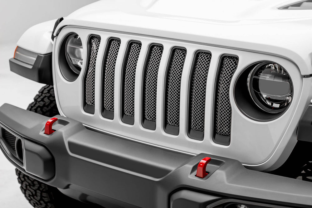 20C JEEP GLADIATOR/18C WRANGLER JL POLISHED STAINLESS STEEL SMALL MESH GRILLE