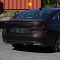SEDAN LED TAIL LIGHTS WITH RED LED BAR/SEQUENTIAL SIGNAL/BREATHING LIGHT EFFECT MATTE BLACK HOUSING AND SMOKED LENS
