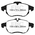 EBC Racing 03-10 Saab 9-3 Aero 2.8T Front RP- X Race Brake Pads