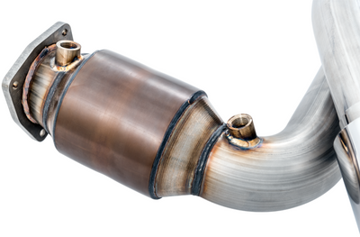 AWE Performance Exhaust and High-Flow Cat Sections for Porsche 991.2 Turbo - With Diamond Black Quad Tips