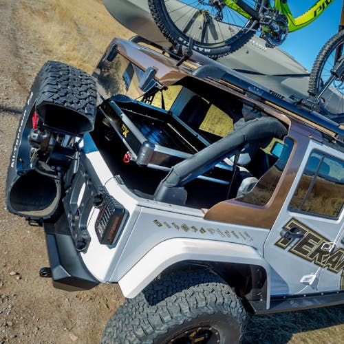 ~(33.4 lbs. 47X13X6)~ JK Rear Utility Cargo Rack - Black