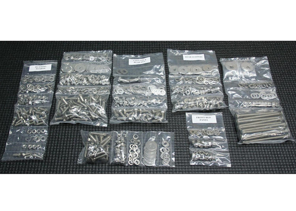 6066 CHEVY/GMC C10 BROTHERS TRUCKS COMPLETE BED BOLT SETS LONG FLEET POLISHE