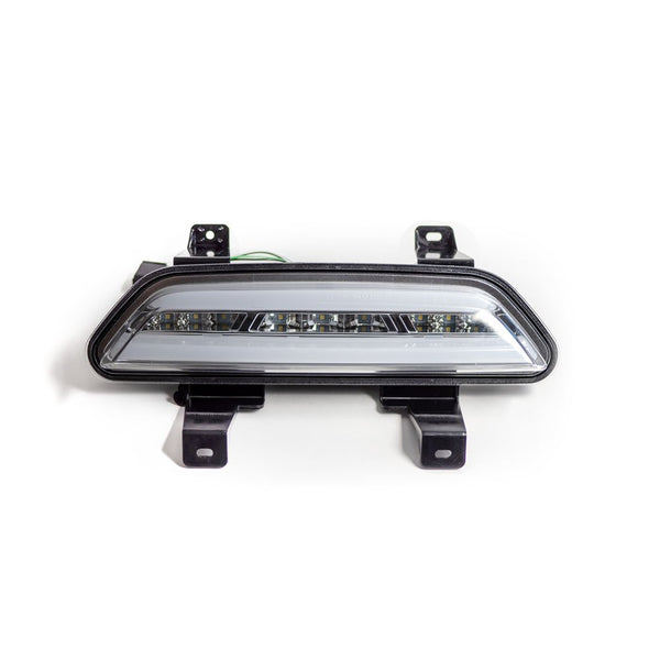 ~(1 lbs. 10X4X4)~ Ford 15-17 Mustang Rear Lower Bumper Center Mounted Reverse and Running/Brake Light Kit - Clear Lens