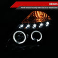 PROJECTOR HEADLIGHT GLOSS BLACK HOU