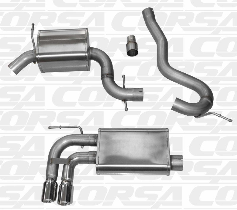 3.0 Inch Cat-Back Touring Single Rear Exhaust 3.0 Inch Polished Tips 06-09 Volkswagen Golf GTI Mk5 2