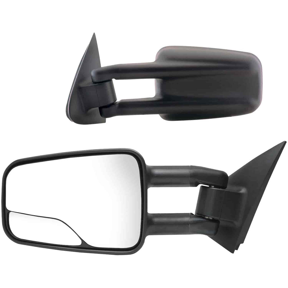 9906 GM SILVERADO/SIERRA FULL SIZE RH MANUAL FOLDAWAY OE MIRROR BLK WITH BLIND SPOT EXTENDABLE