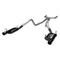 Cat Back Exhaust System 05-10 Mustang V6 Split Rear Dual Exit 2.5 in True Dual After-Cat X Mid Pipes Hardware Violator Muffler 4 in Black Tips Incl Pypes Exhaust
