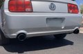 Cat Back Exhaust System 05-10 Mustang V6 Split Rear Dual Exit 2.5 in True Dual After-Cat X Mid Pipes Hardware Violator Muffler 4 in Black Tips Incl Pypes Exhaust