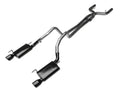 Cat Back Exhaust System 05-10 Mustang V6 Split Rear Dual Exit 2.5 in True Dual After-Cat X Mid Pipes Hardware Violator Muffler 4 in Black Tips Incl Pypes Exhaust