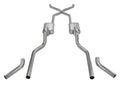 ~(86 lbs. 62X17X13)~ Crossmember Back w/H-Pipe Exhaust System 55-57 Chevy Wagon Split Rear Dual Exit 2.5 in Intermediate X-Pipe And Tail Pipe Violator Mufflers/Hardware Incl Tip Not Incl Pypes Exhaust