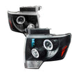 PROJECTOR HEADLIGHTS WITH LED BAR CHROME HOUSING AND CLEAR LENS - SWITCH BACK SEQUENTIAL TURN SIGNAL