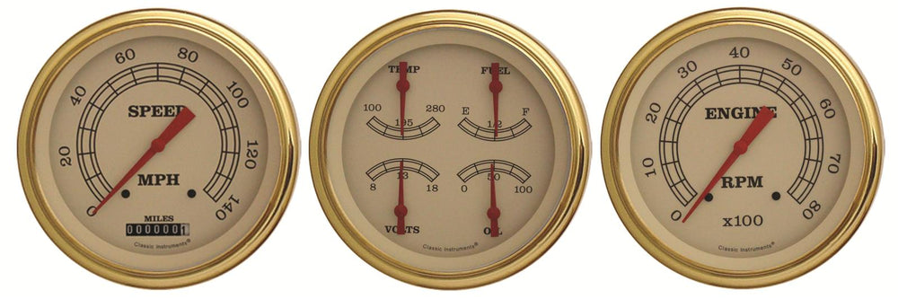 VINTAGE 5IN SPD, 5IN QUAD, 5IN TACH-GM