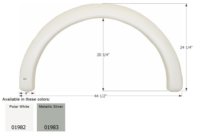 44 1/2"X20 3/4"POLAR WHT