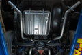 Crossmember Back w X-Pipe Exhaust System 55-57 Tri-Five Chevy Split Rear Dual Exit 2.5 in Intermediate And Tail Pipe Turbo Pro Mufflers Hardware Incl Tip Not Incl Pypes Exhaust