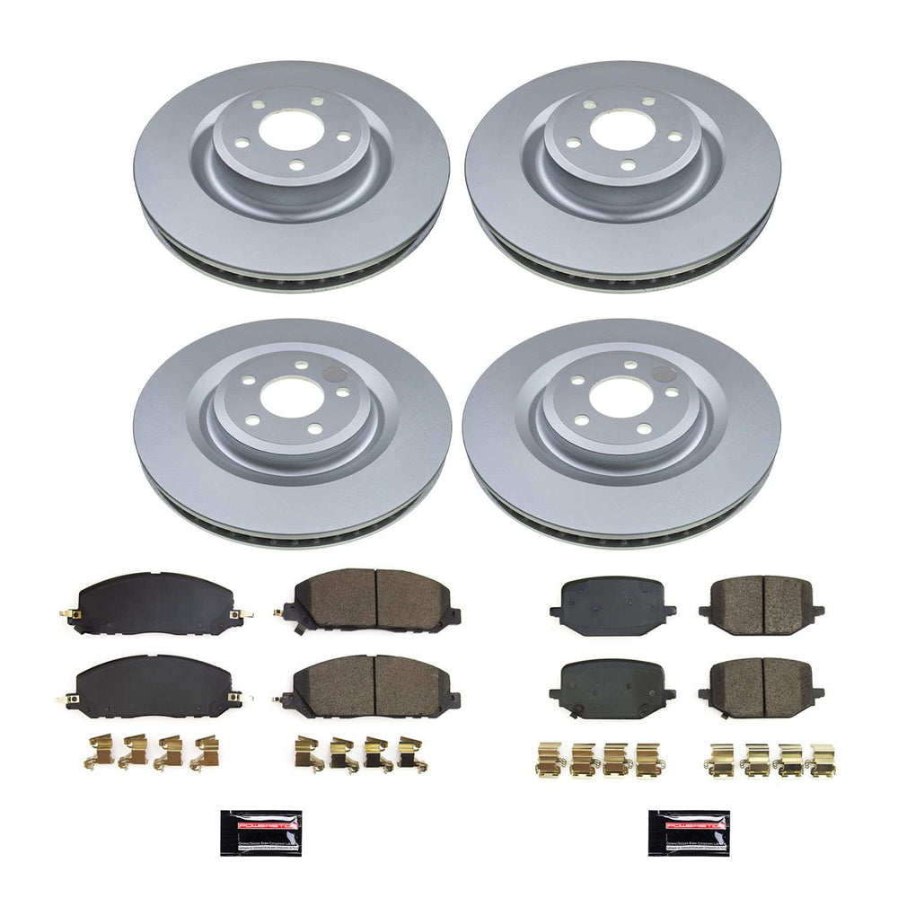 Power Stop 20-22 Lincoln Aviator Front & Rear Z17 Coated Brake Kit