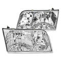 VICTORIA HEADLIGHTS CHROME HOUSING CLEAR LENS