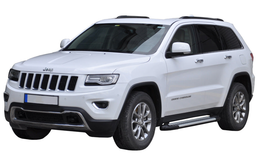 1122 GRAND CHEROKEE (EXCEPT TRACKHAWK/NEW GRAND CHEROKEE L) RUNNING BOARDS RALSILVER SIDE STEPS