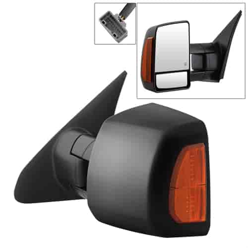 xTune 07-14 Toyota Tundra Heated Amber LED Signal Telescoping Mirror -Left (MIR-TTUN07S-PWH-L)